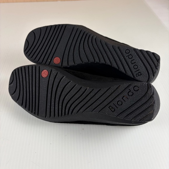 Blondo Black Suede Shearling-Lined Wedge Clogs | Cozy Winter Slip-On - Picture 5 of 7